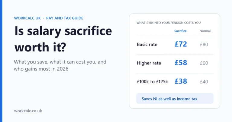 Is salary sacrifice worth it: £100 into your pension costs £72 through salary sacrifice at basic rate against £80 normally, £58 against £60 at higher rate, and £38 against £40 between £100,000 and £125,000